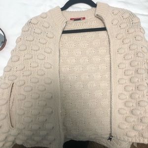 Prada beige poncho sweater